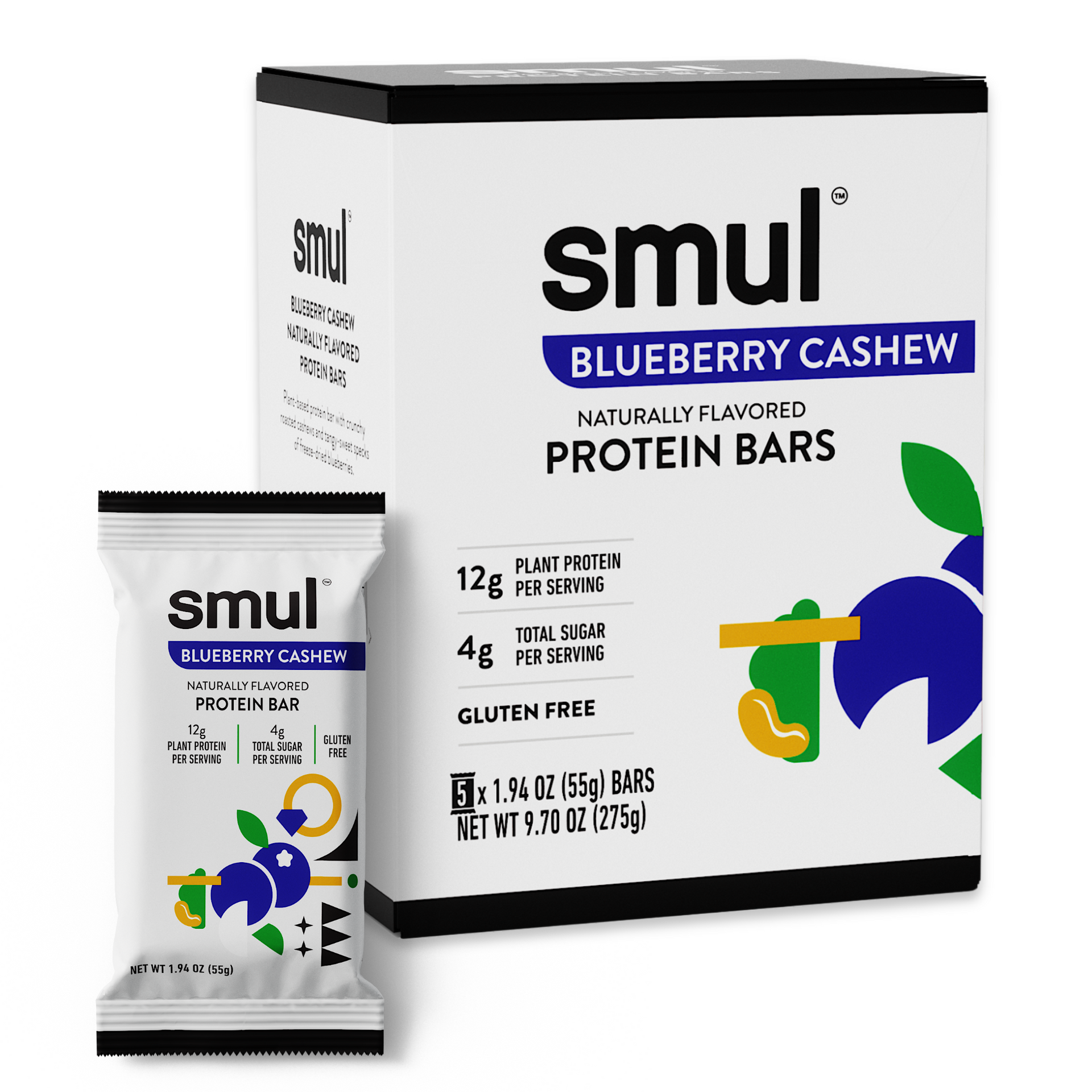 Blueberry Cashew Protein Bar (5's/12's)