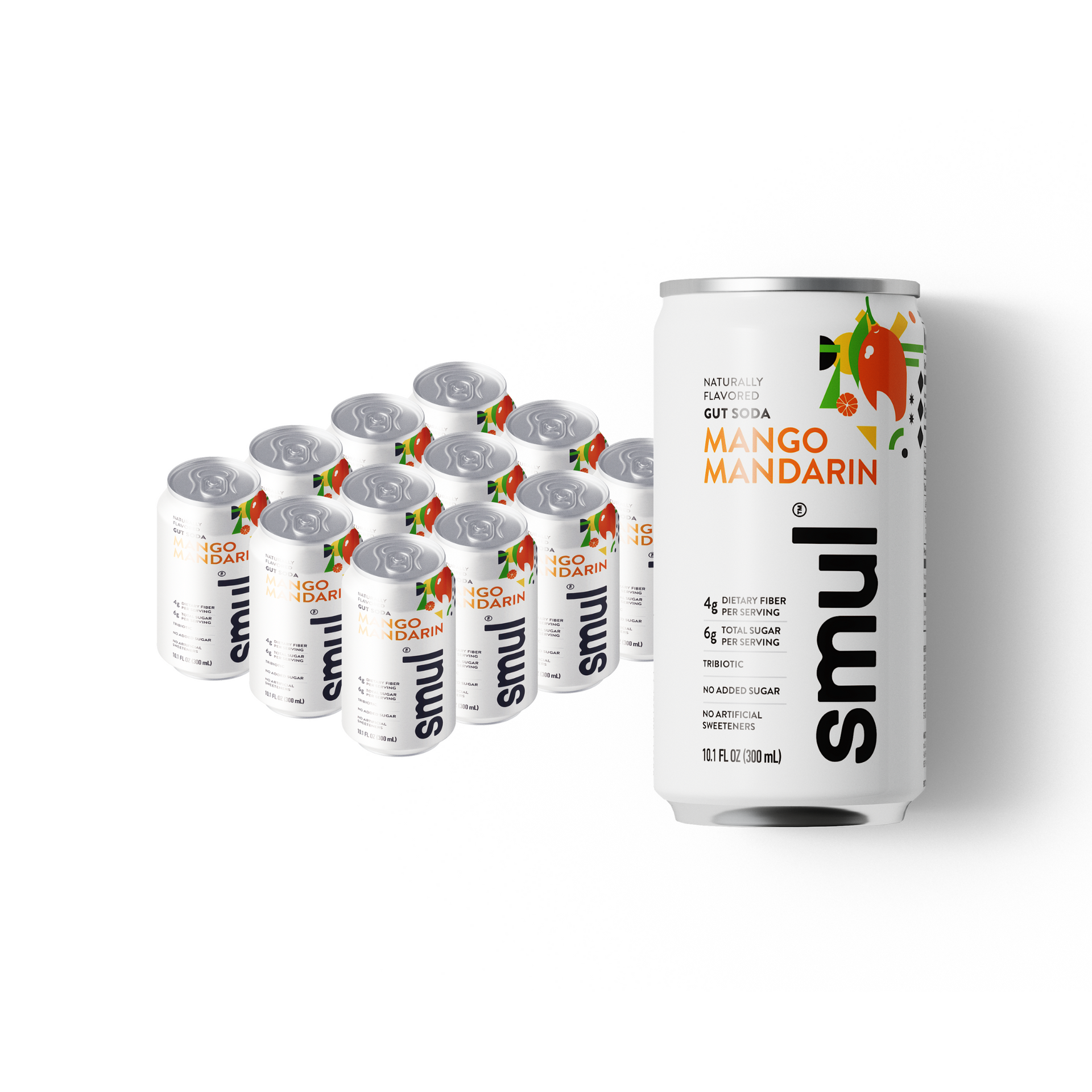 Mango Mandarin Gut Soda - 12 pack