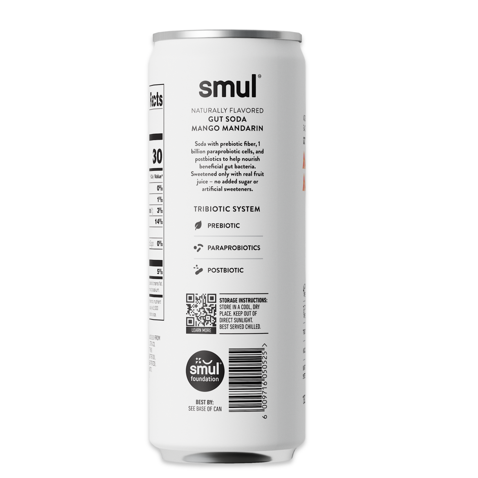 Mango Mandarin Gut Soda - 12 pack