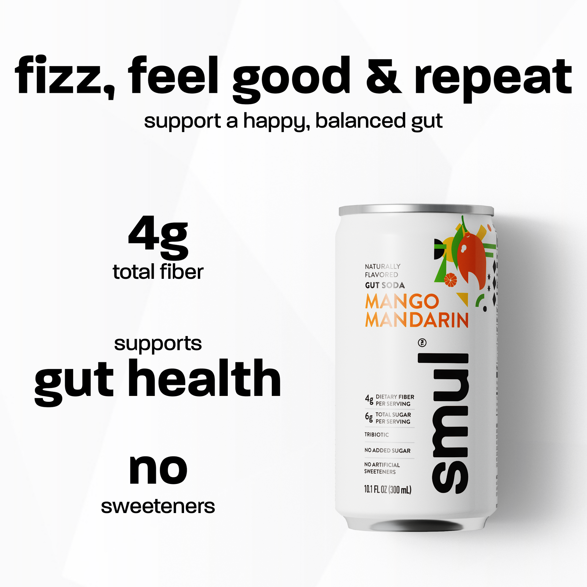 Mango Mandarin Gut Soda - 12 pack