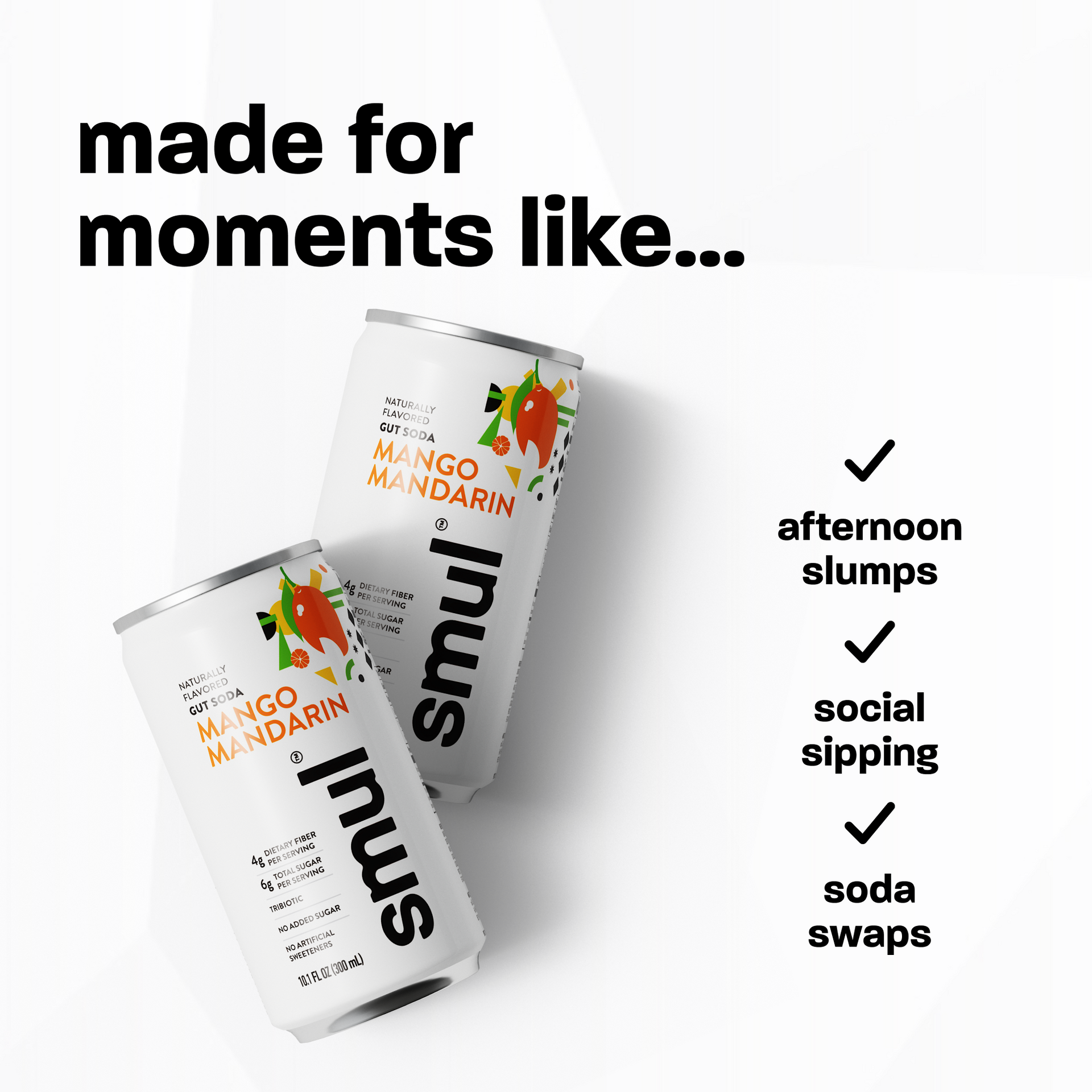 Mango Mandarin Gut Soda - 12 pack