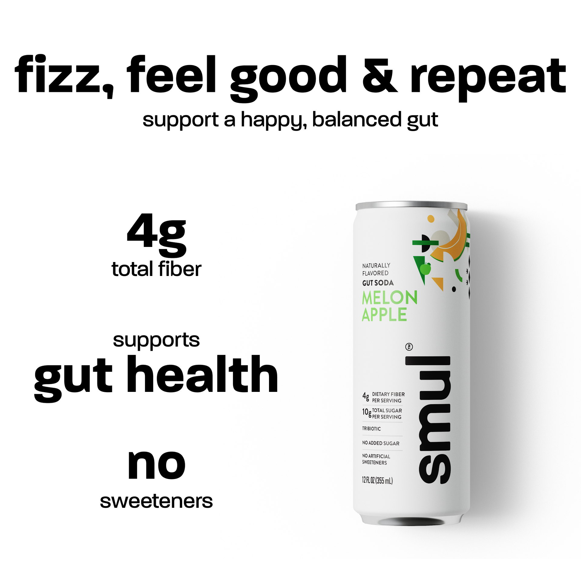 Melon Apple Gut Soda - 12 pack